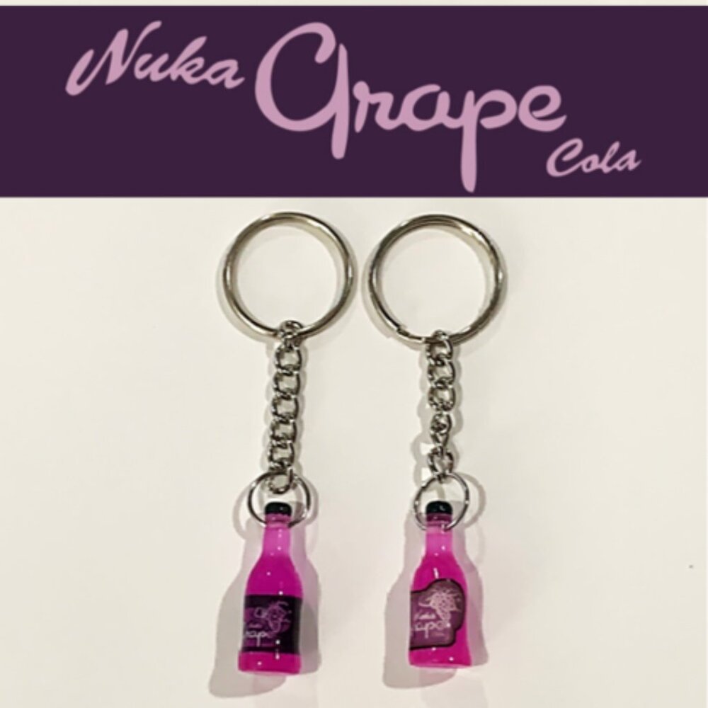 Fallout 4 Nuka Cola Grape Bottle Keychains - 3.5inch Gaming Keychain